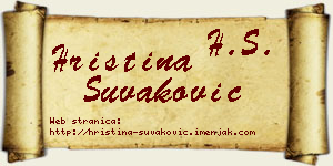 Hristina Šuvaković vizit kartica